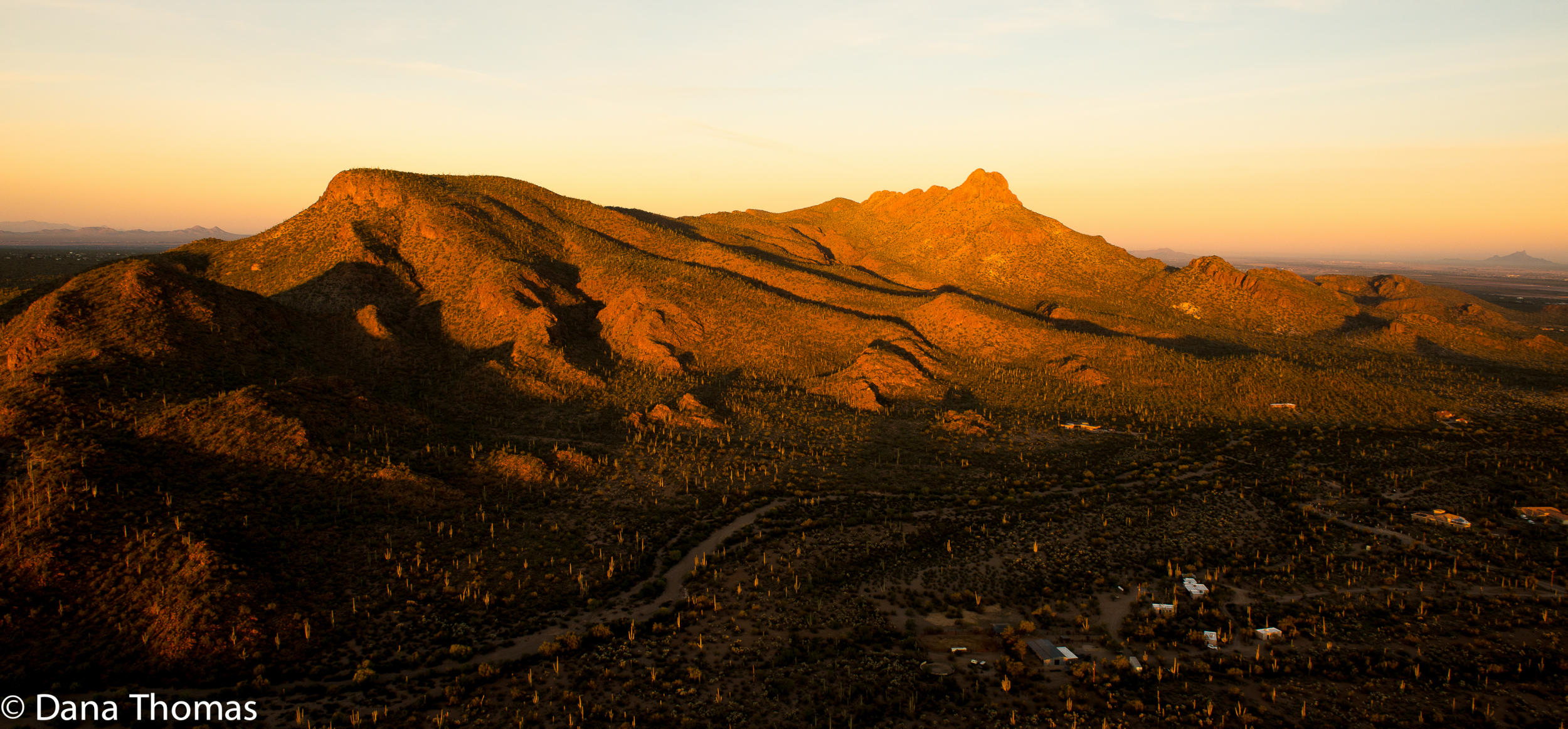 From a balloon, Saguaro National Park : Arid Lands : Dust and Mud - Photography by Dana Thomas